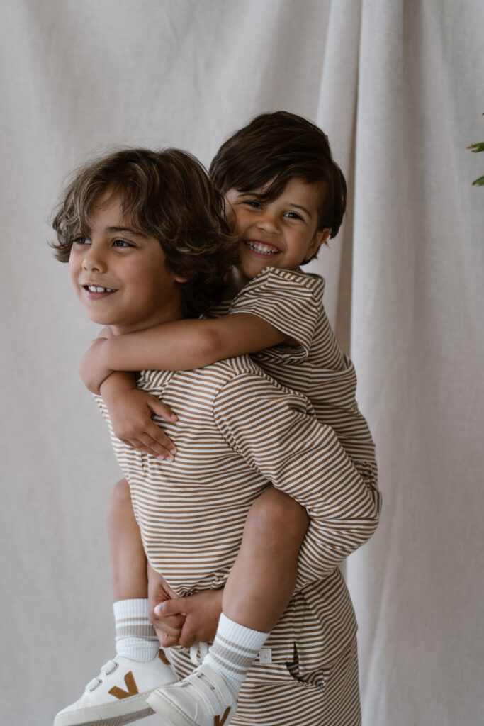 Boys polo biscuit stripe