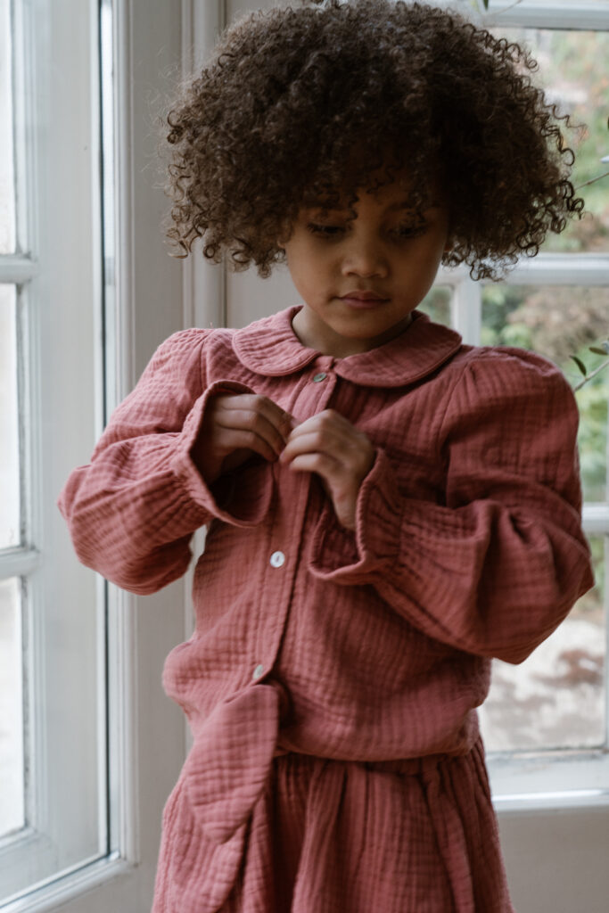 Faye blouse brick mousseline