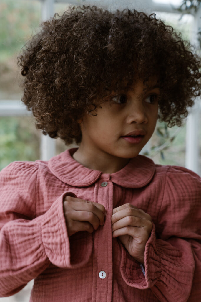Faye blouse brick mousseline