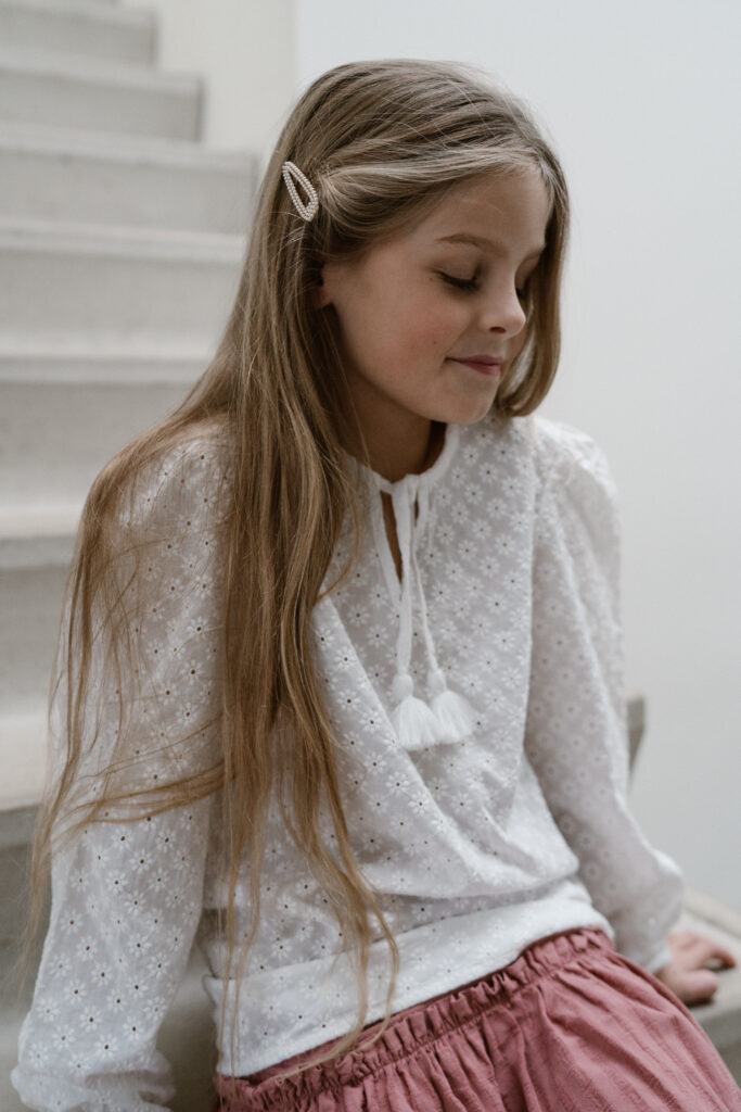 Lovy white broderie blouse