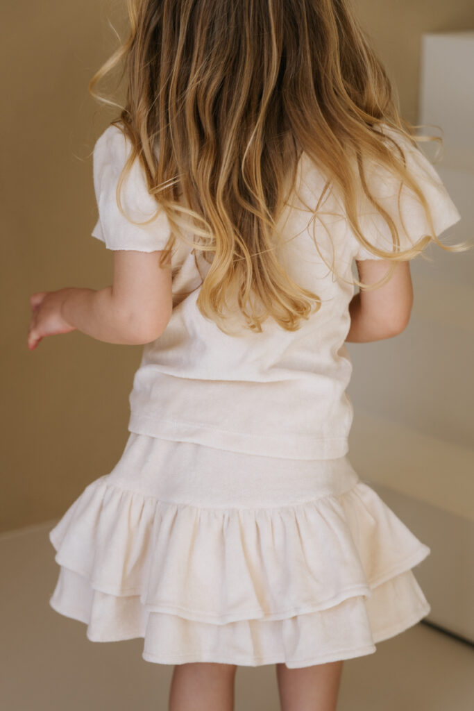 Keet skirt almond badstof