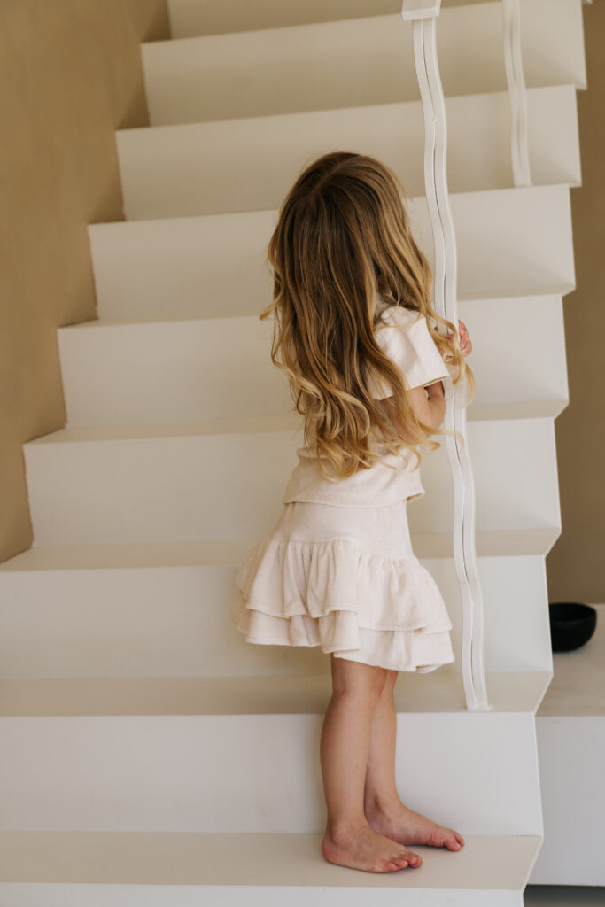 Keet skirt almond badstof