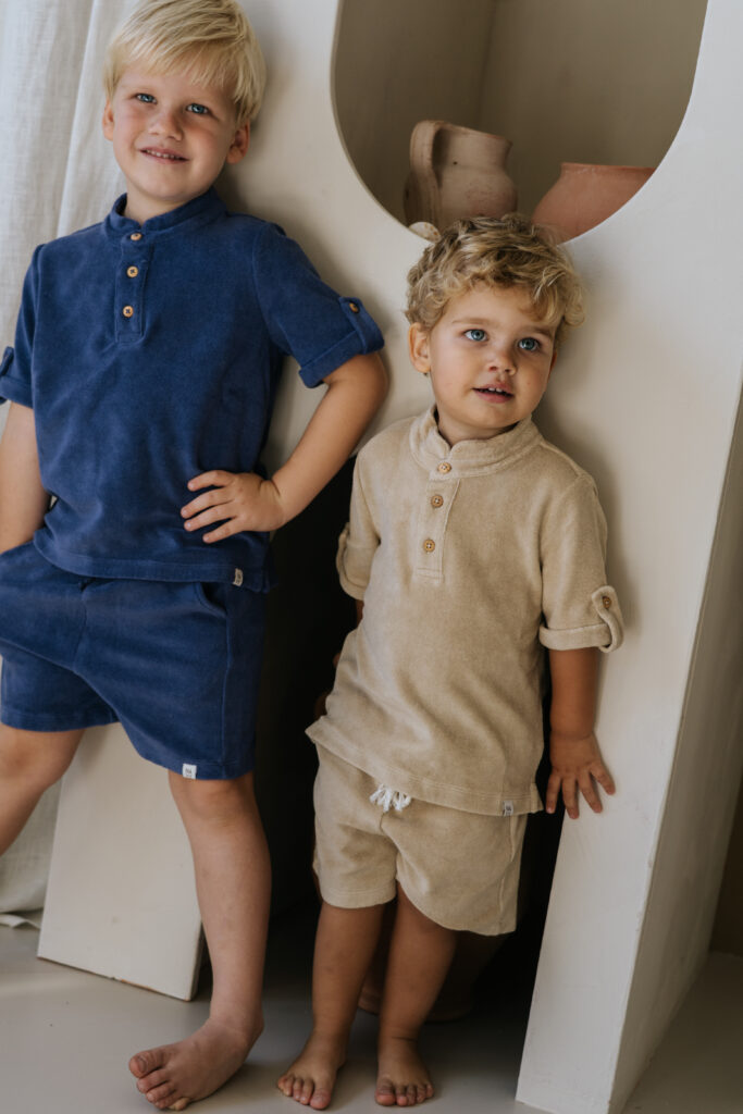 Boys Polo Short Sleeve Storm Blue Frottee
