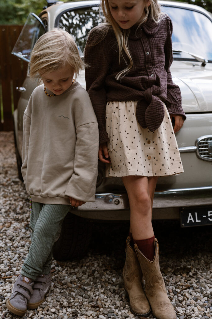 Vieve skirt brown hearts