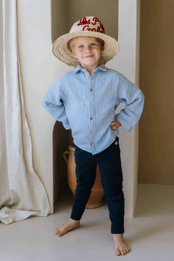 Boyd Bluse blau Mousseline