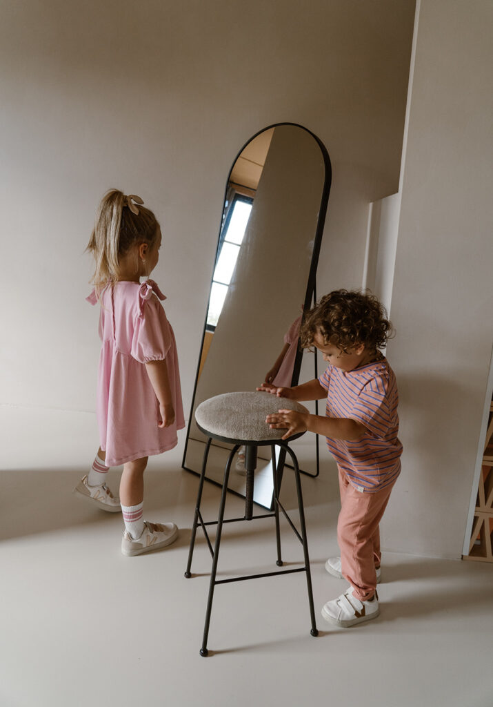 Fransje bow dress pink rib