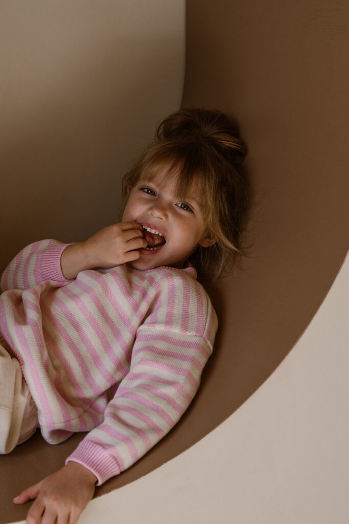 Julie striped knit pink