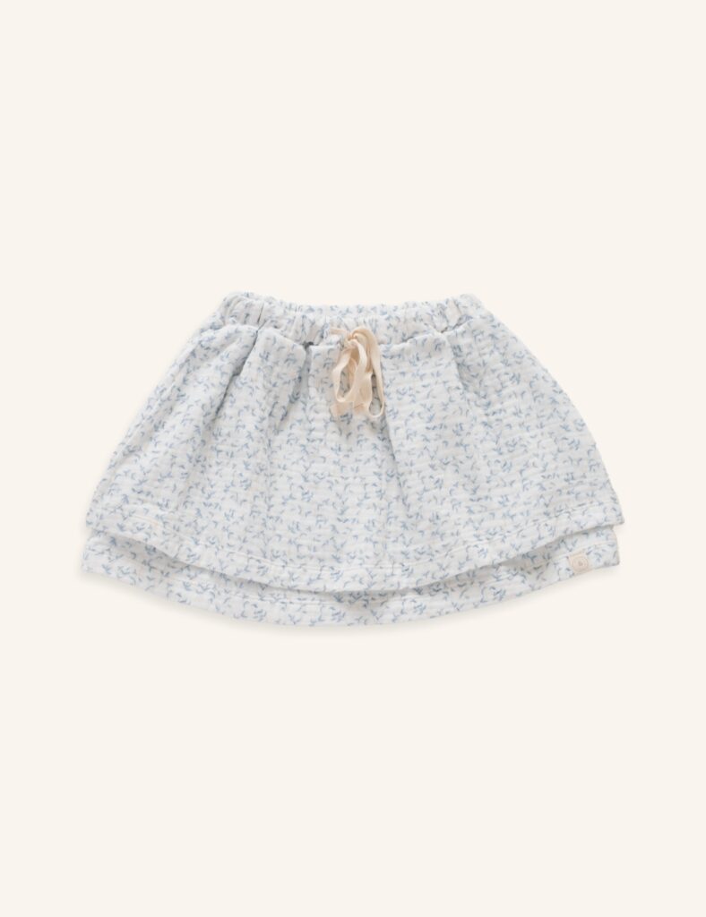 Noe skirt blue leaves