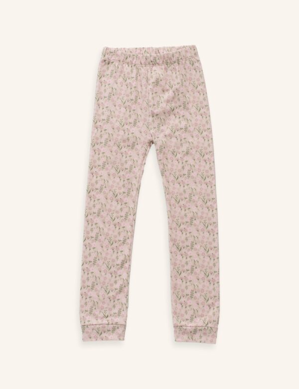 Legging field of flowers mauve