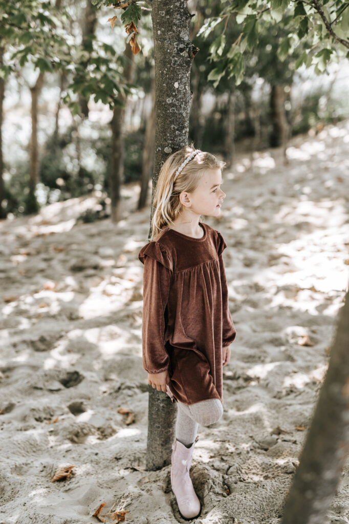 Rockey dress brick badstof/velvet