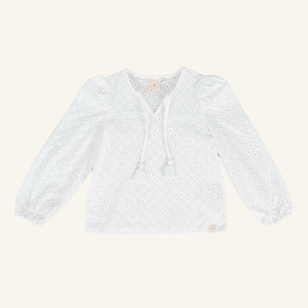 Lovy white broderie blouse