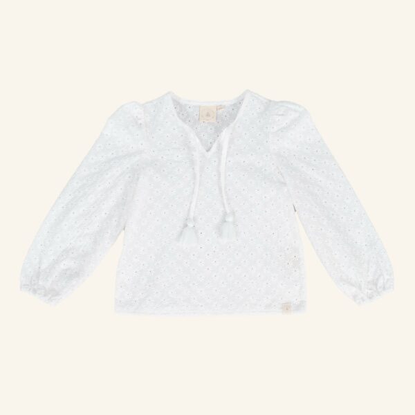Lovy white broderie blouse