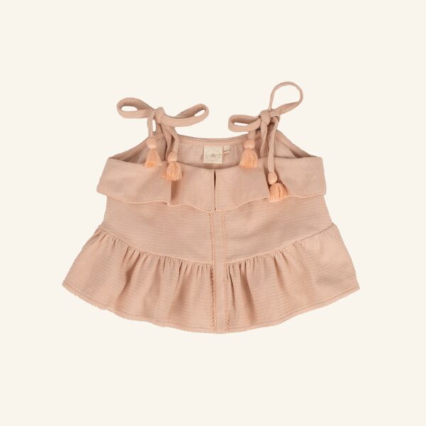Loe ruffle top rose