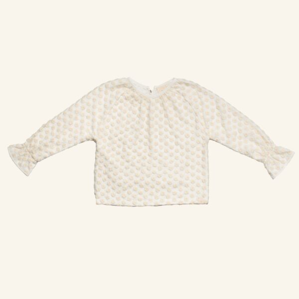 Blusa Lily en color blanco roto con bordados