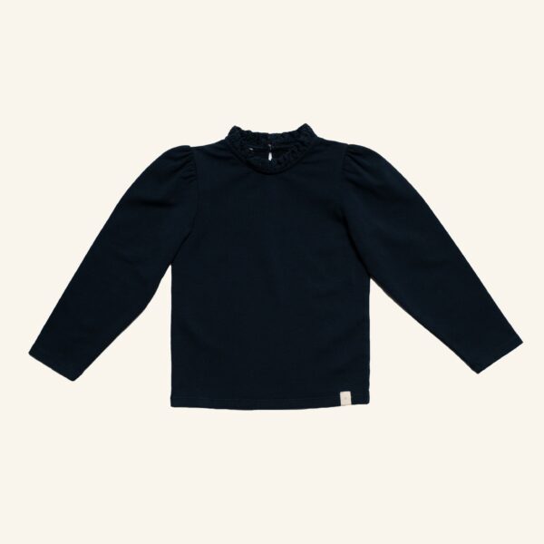 Loulou top navy broderie