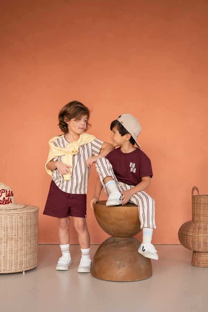 Mex pants burgundy stripe