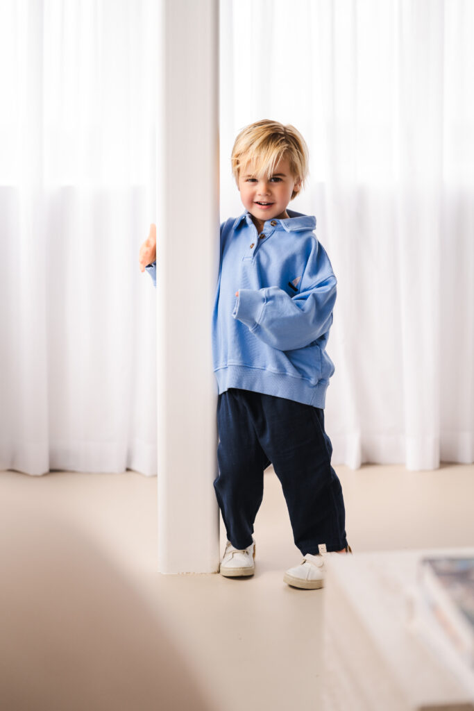 Scott polo sweater light blue