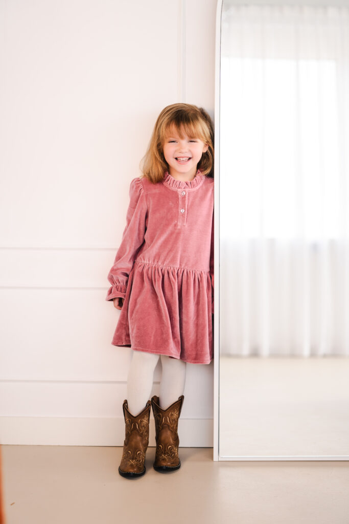 Madee dress rose velvet