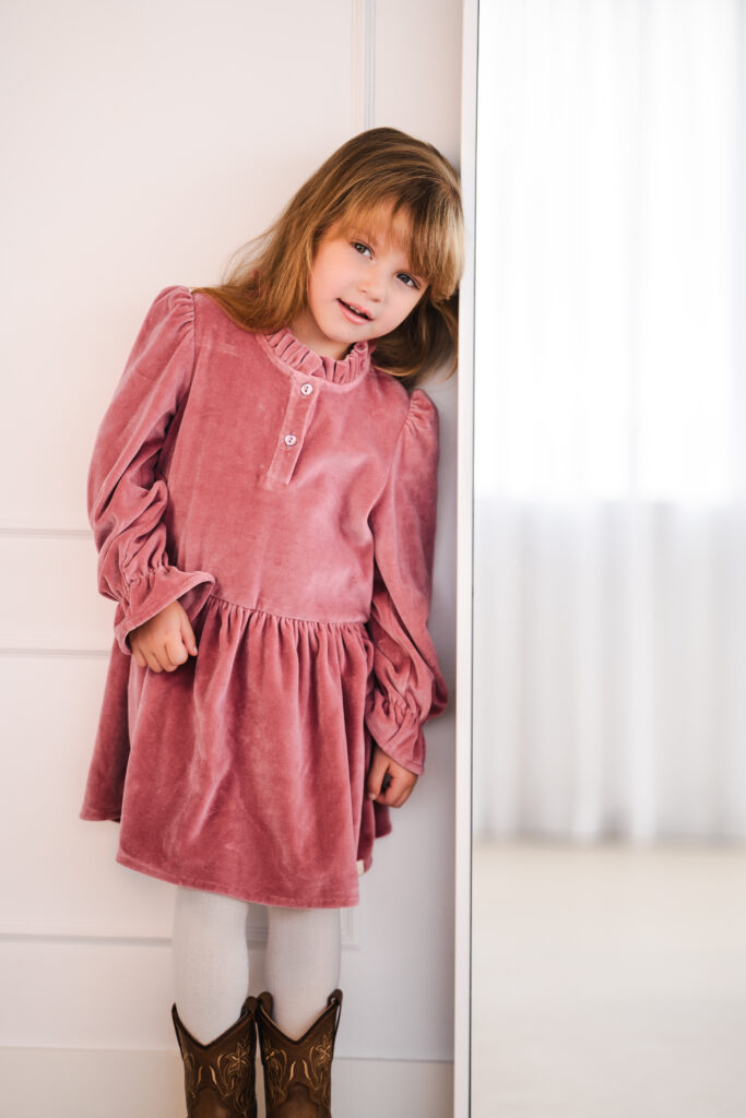 Madee dress rose velvet