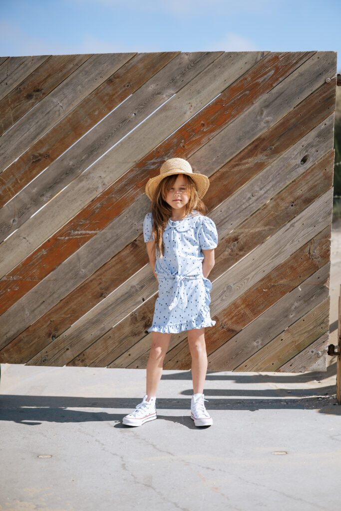 Faye skirt light blue hearts