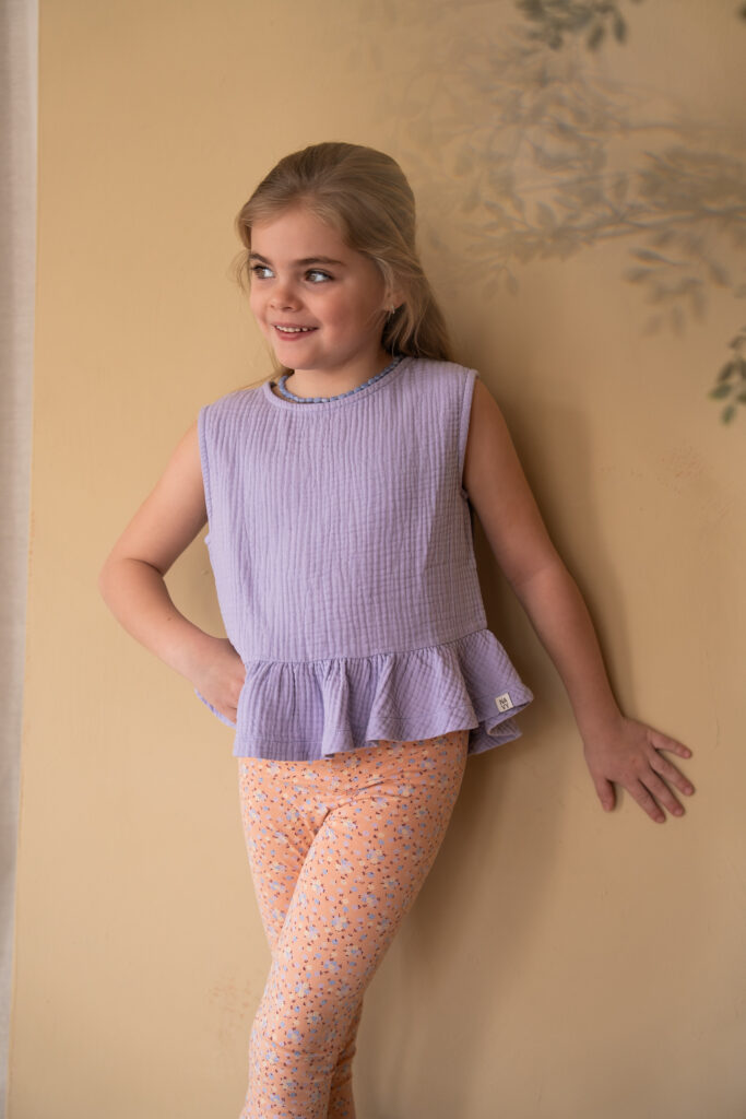 Rose top lilas mousseline