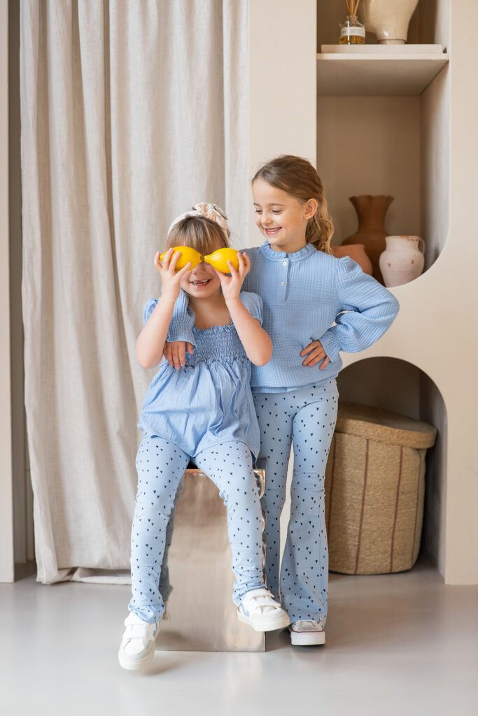 Emma top blue mousseline