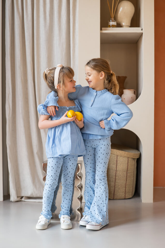 Julie blouse blue mousseline