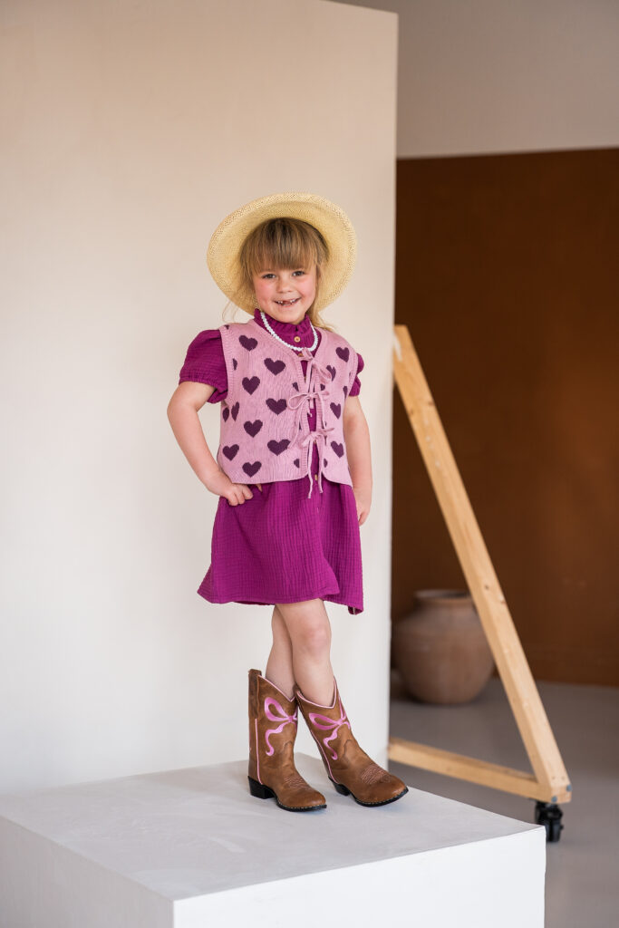 Heart gillet lila & purple