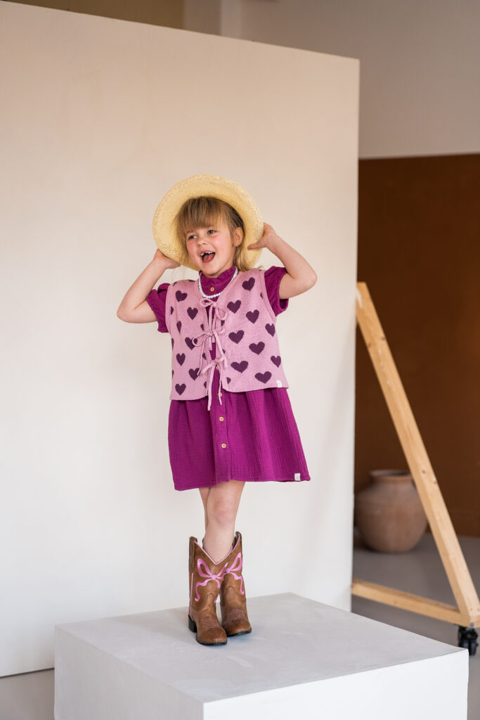 Heart gillet lila & purple