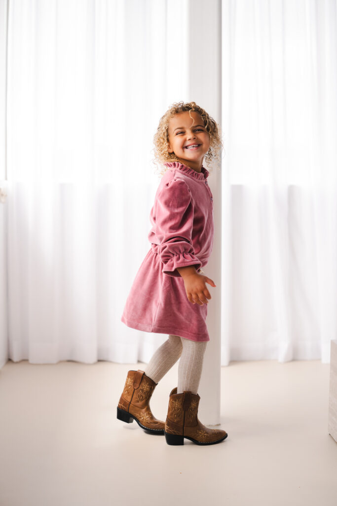 Julie blouse rose velvet