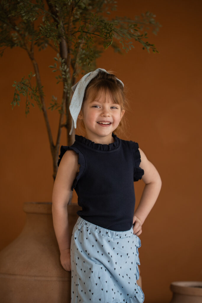 Faye skirt light blue hearts