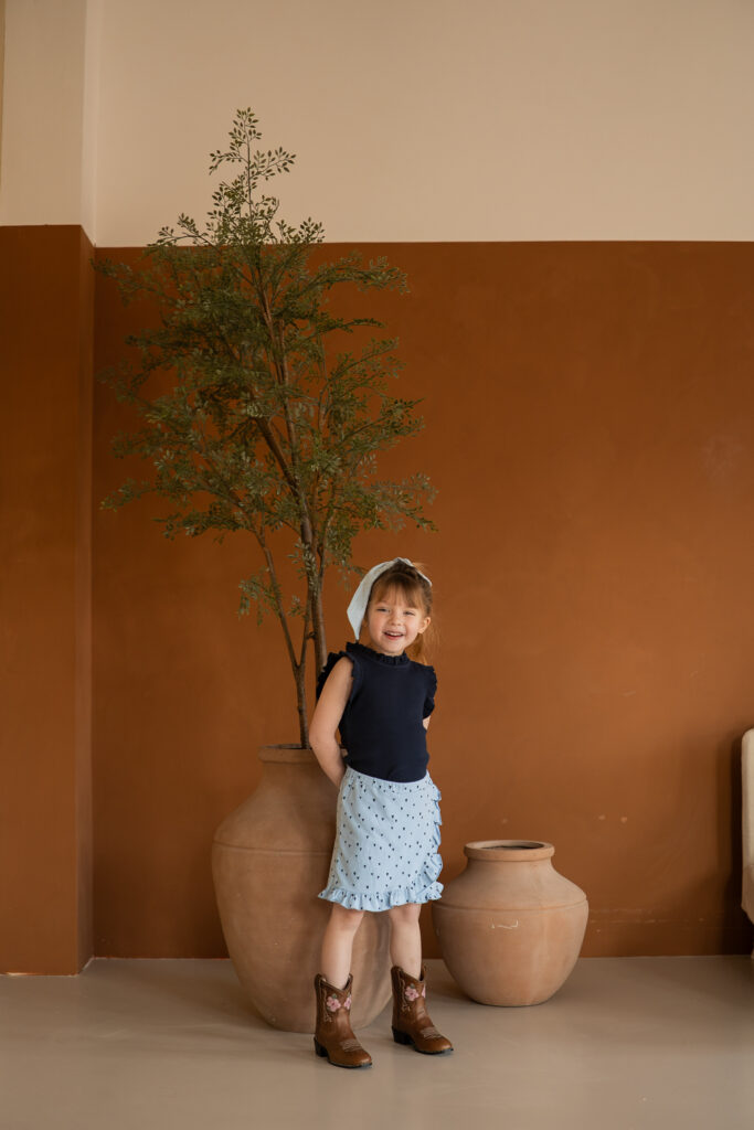 Faye skirt light blue hearts