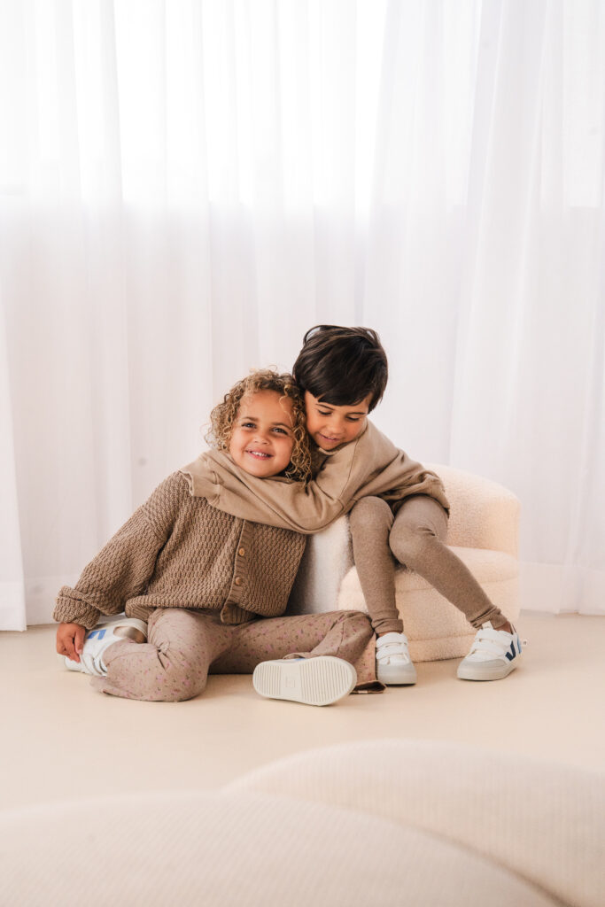 Lux knit sweater brown melange