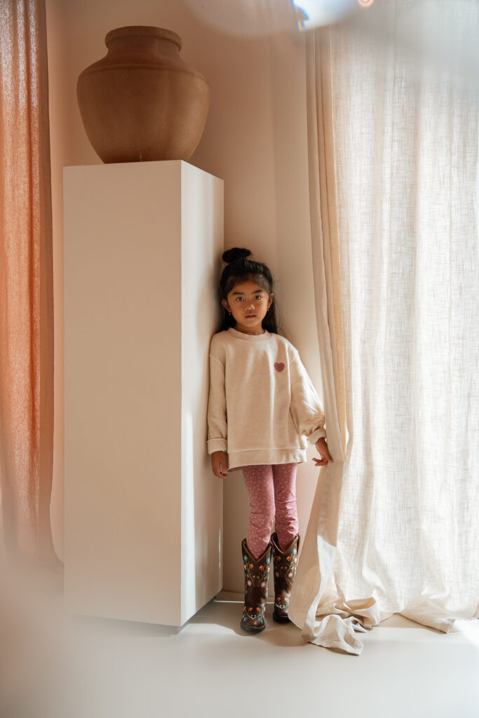 Oversized sweater lilas heart