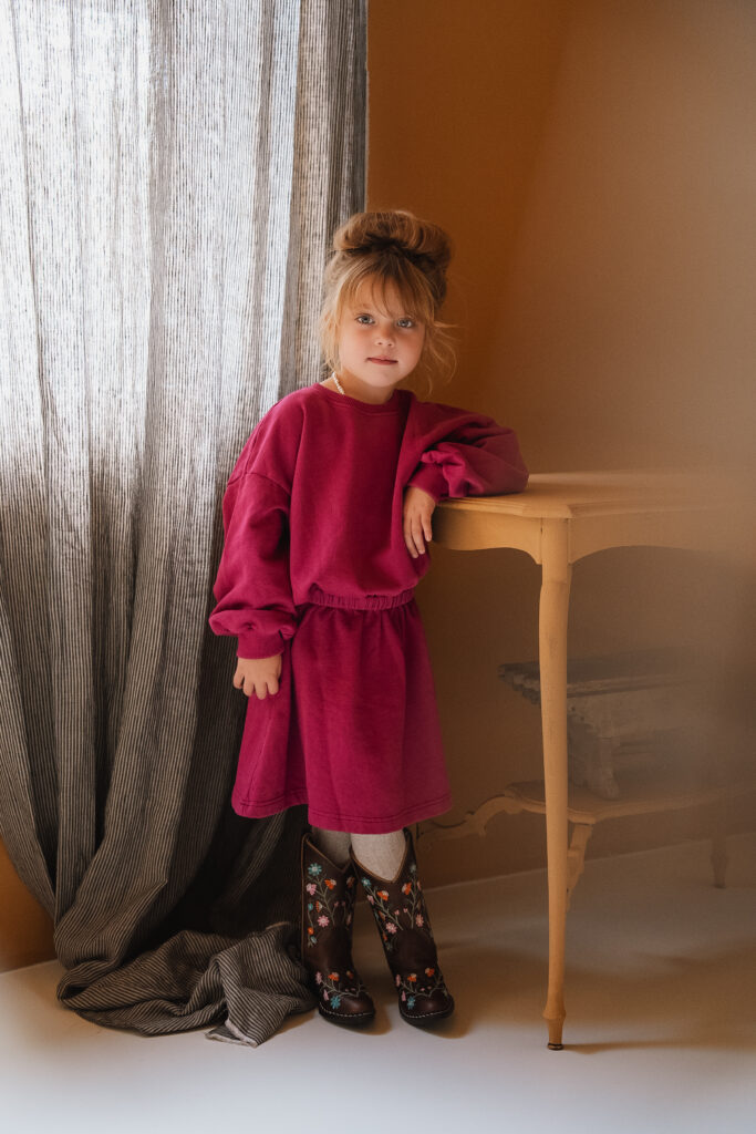 Sweaterdress berry jersey