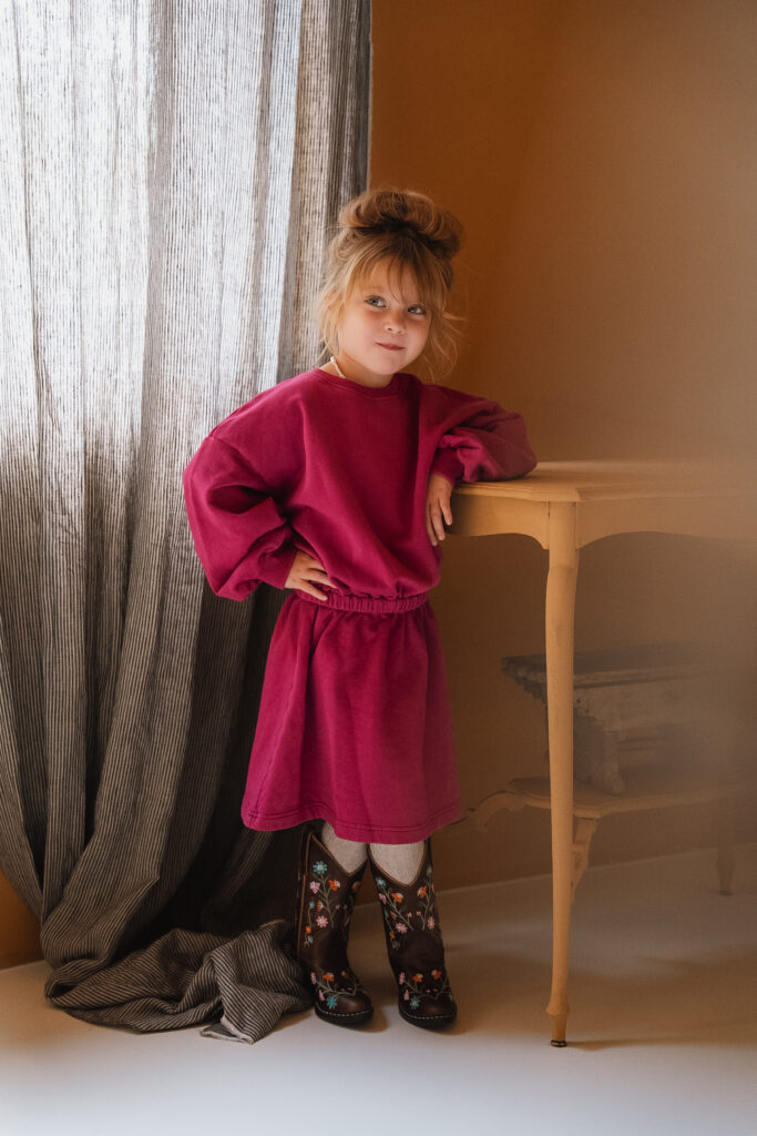 Sweaterdress berry jersey