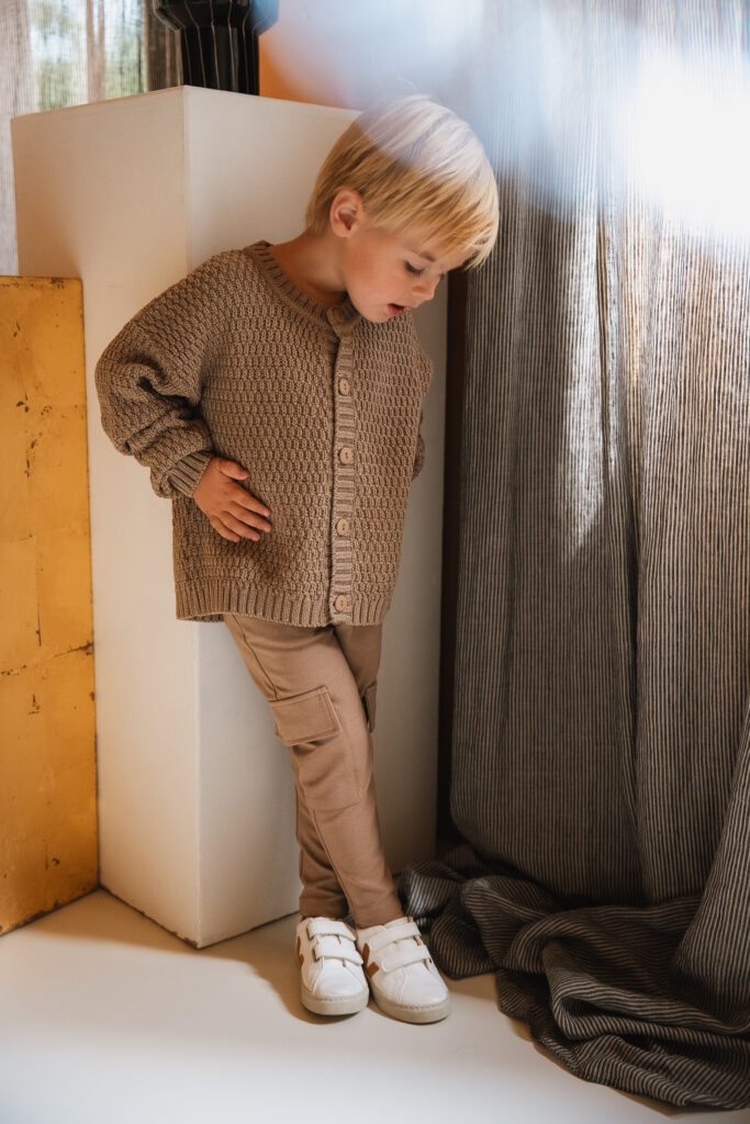 Lux knit sweater brown melange