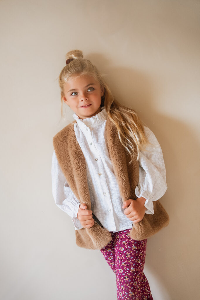Mikki gillet fluffy brown