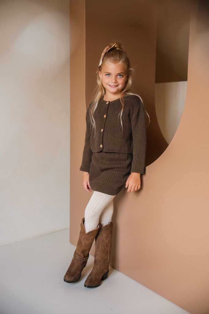 Mikki knitted skirt brown