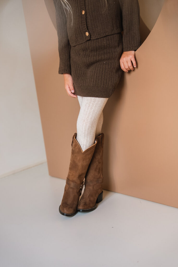 Mikki knitted skirt brown