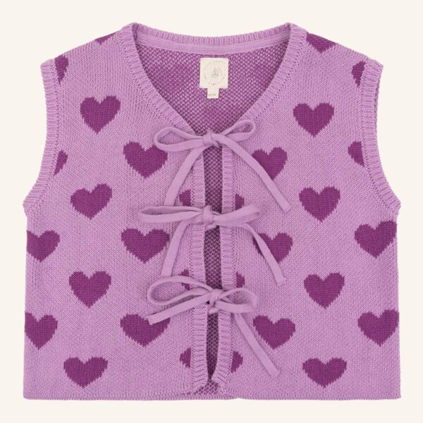 Heart Vest, Lilac & Mauve