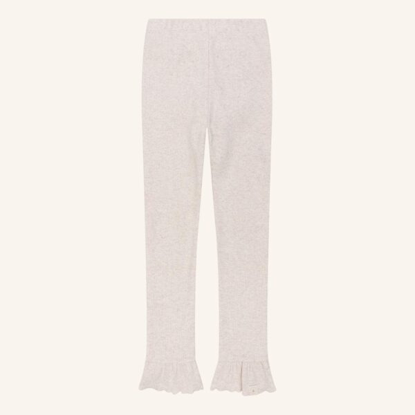 Ruffle legging smalle almond crème rib - NOOS