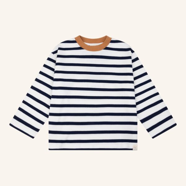Oversized longsleeve navy stripe