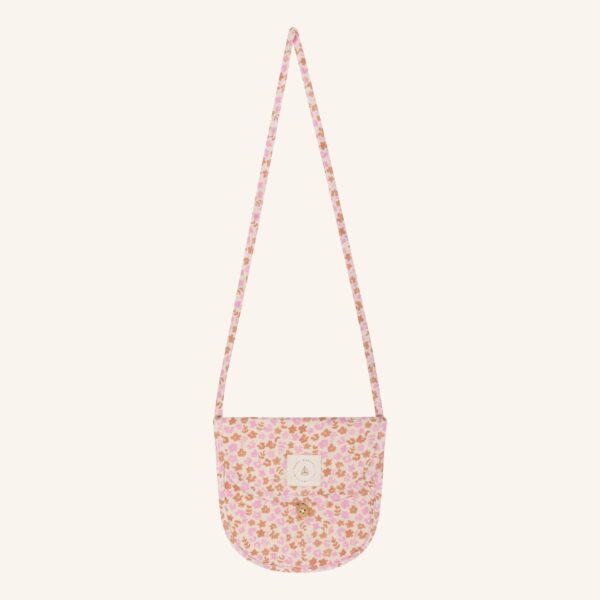 Bolso acolchado flor rosa niños