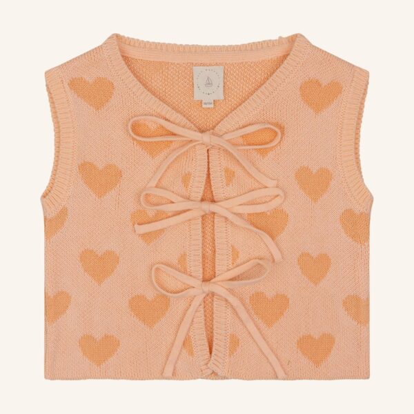 Heart gillet peach & orange - Woman