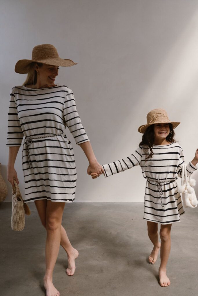 Jane dress navy stripe - Woman