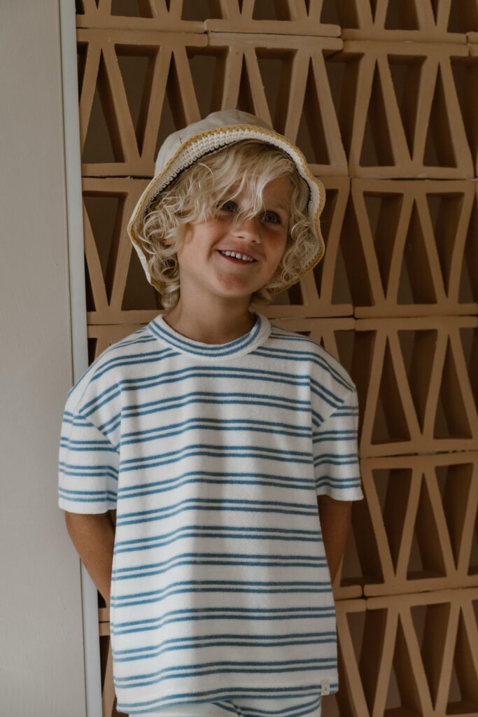 Sem t-shirt bath terry blue stripe