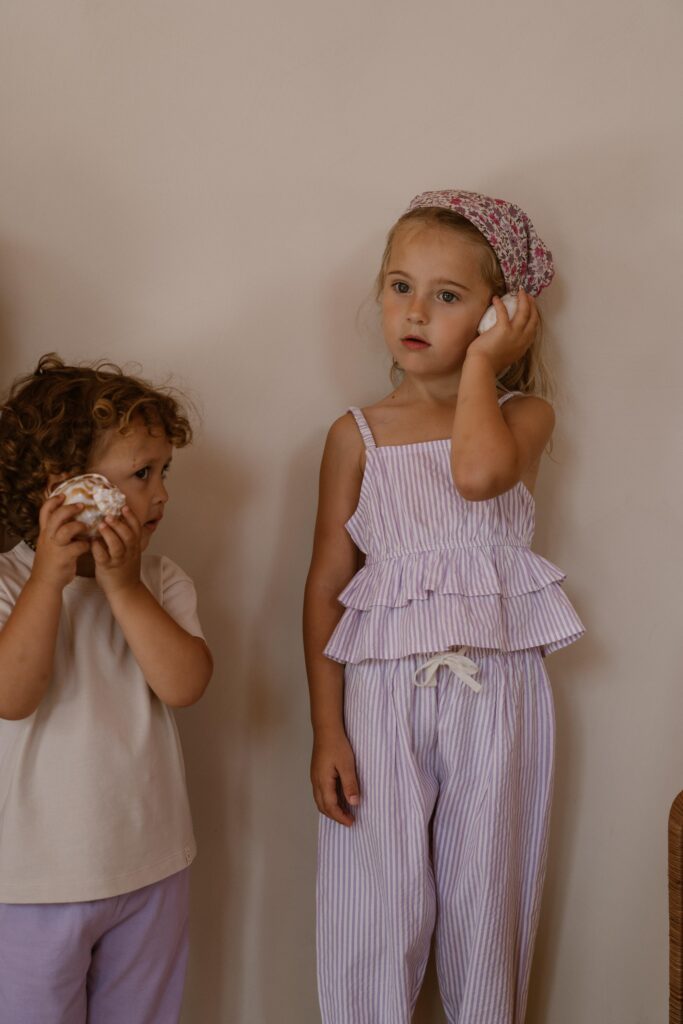 Pien top Lila stripe