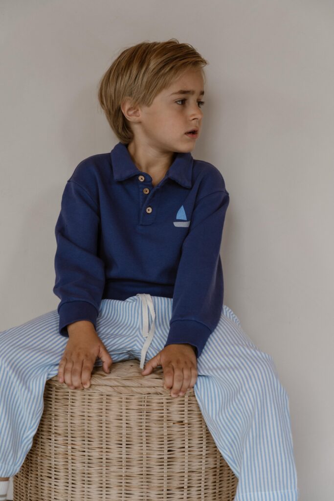 Scott polo sweater blue boat