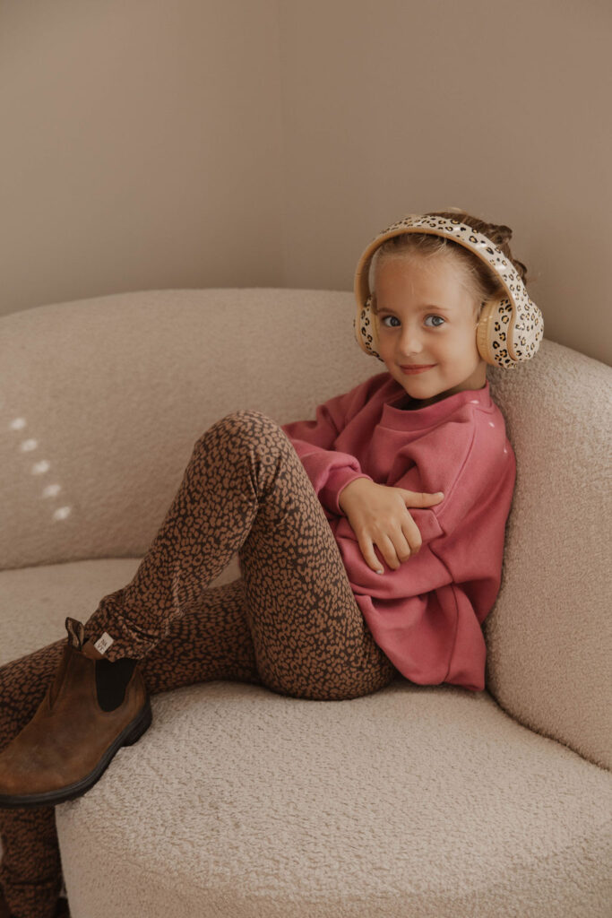 Leggings marrones con estampado de leopardo
